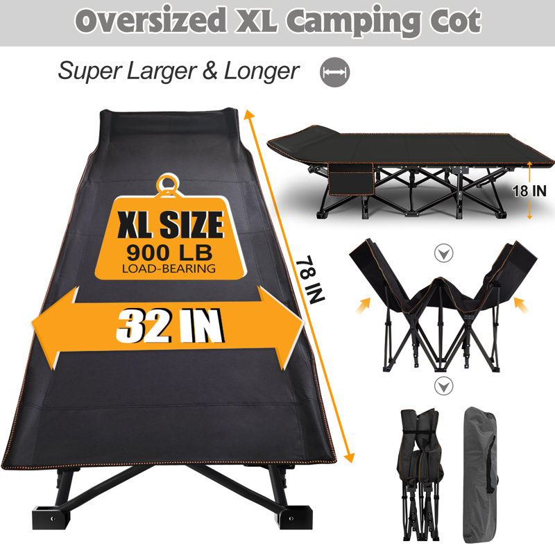 ShangQuan WuLiu Oversize Folding Camping Cot,78" L X 32" W Camp Cot,Xl